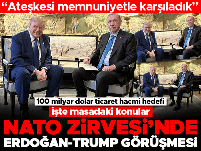 Son dakika... Cumhurbaşkanı Erdoğan, Laheyde ABD Başkanı Trump ile görüştü