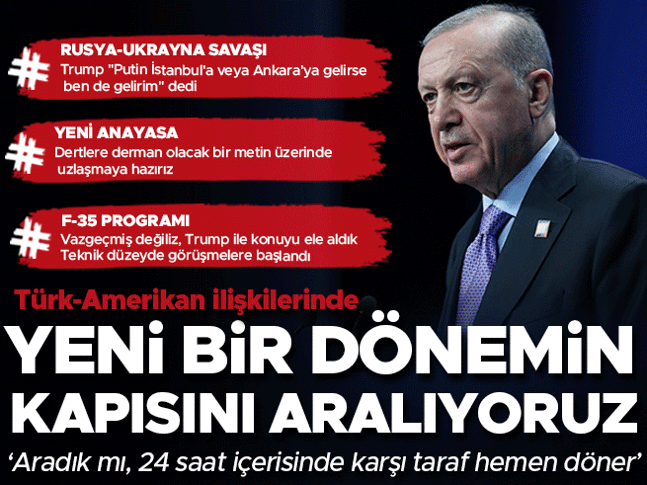 Cumhurbaşkanı Erdoğan: Türk-Amerikan ilişkilerinde yeni bir dönemin kapısını aralıyoruz