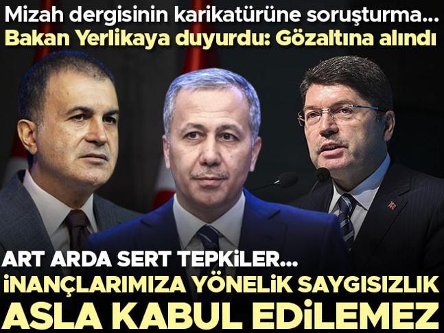Mizah dergisinin karikatürüne soruşturma... Adalet Bakanı Tunç: İnançlarımıza yönelik saygısızlık asla kabul edilemez