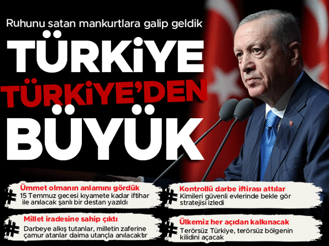 Cumhurbaşkanı Erdoğan, TBMMdeki 15 Temmuz programına katılıyor