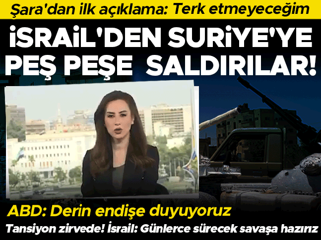 İsrailden Suriyeye peş peşe saldırılar Cumhurbaşkanlığı Sarayı ve Genelkurmay Başkanlığı vuruldu