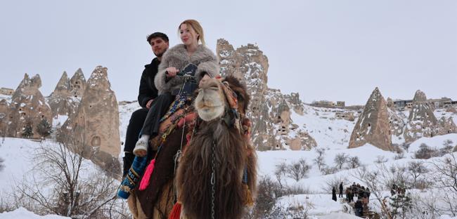 Tourists turn to camels in Cappadocia