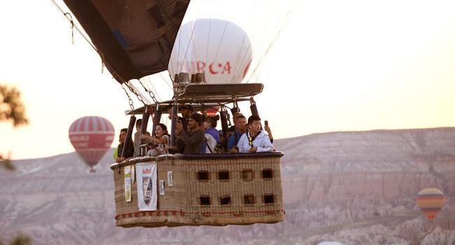 Tourists flock to Cappadocia to enjoy hot air balloon rides