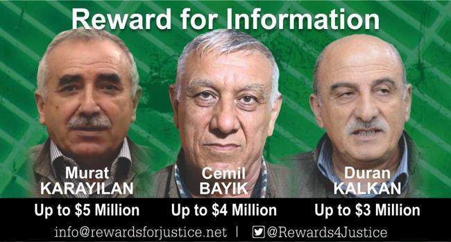 US State Department offers reward for information on key PKK leaders