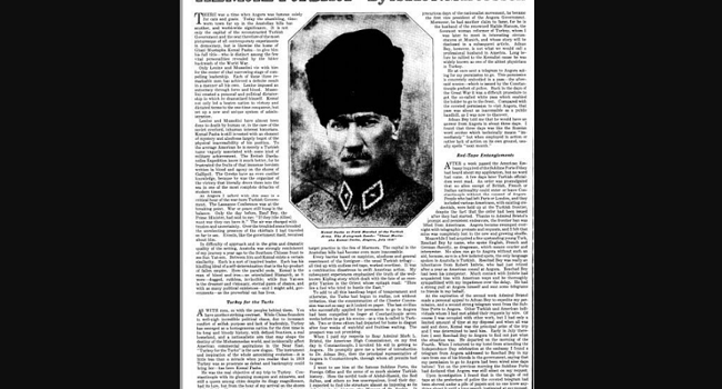 1923 interview with Atatürk