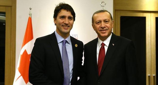 Erdoğan, Trudeau discuss issues via telephone