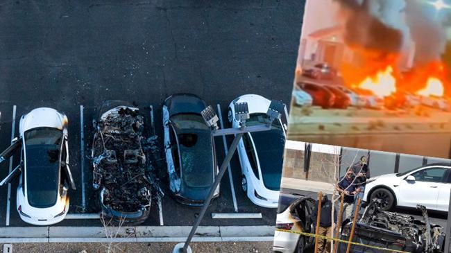 Las Vegas'ta 5 Tesla ateşe verildi | Genel Haberler