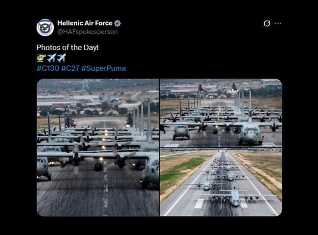 Greek Air Force deletes controversial C-130 post after backlash