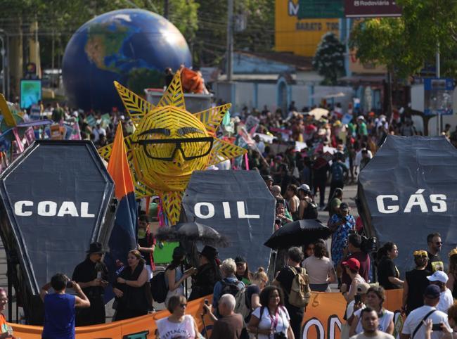 Massive march in Brazil marks first big UN climate protest in years
