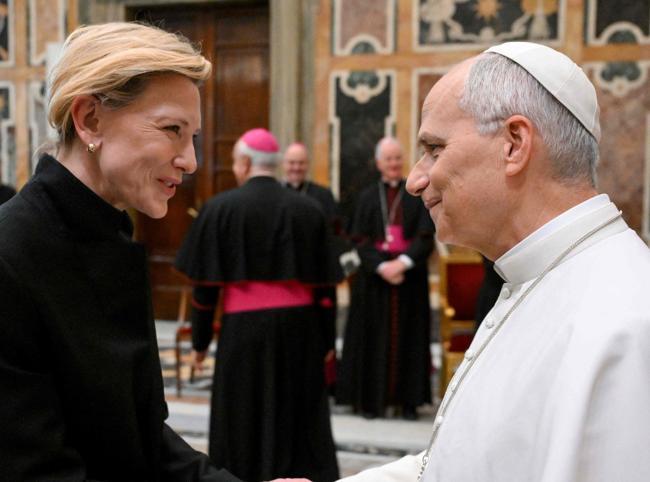 Pope Leo XIV celebrates cinema with Hollywood stars