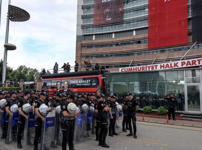 Scuffle at CHP headquarters as police intervene