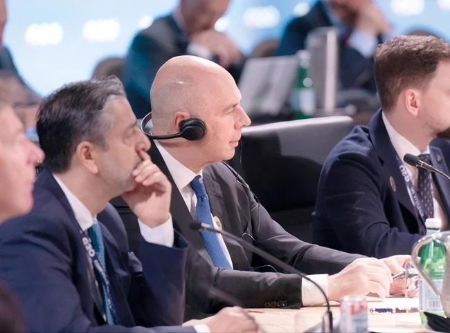 Russian finance minister’s G20 return draws European protest