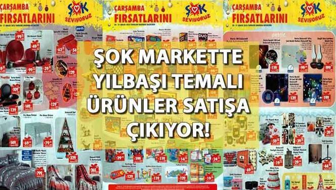 ŞOK Aktüel Ürünler Kataloğu 20 Aralık Çarşamba: Yeni katalog satışa sunuluyor! Yılbaşı temalı ürünler ŞOK market raflarında!