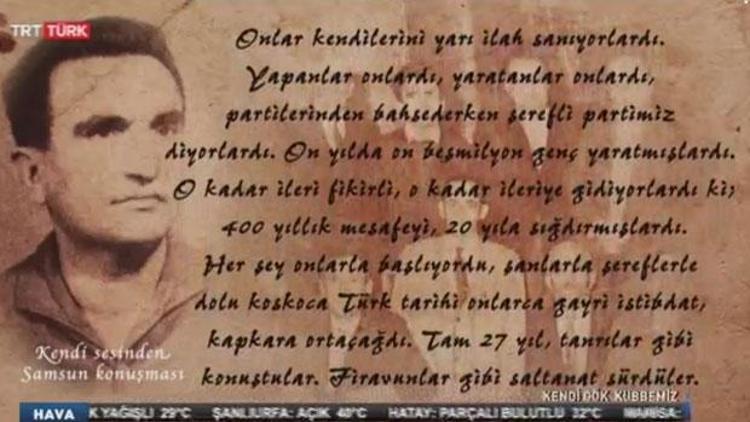 TRT ekranlarında Atatürke şok hakaret