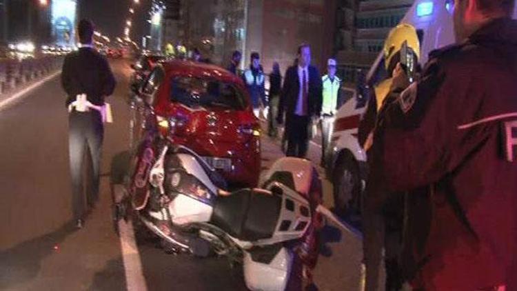 Cumhurbaşkanı Erdoğanın konvoyunda kaza