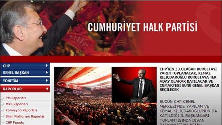 CHPnin resmi sitesi haberi atladı