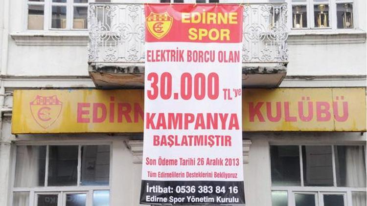 Edirnespor’u elektrik çarptı