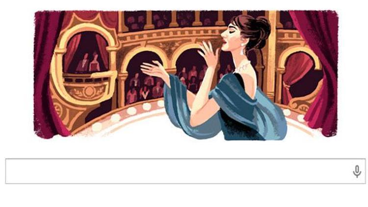 Dünyanın konuştuğu soprano Maria Callas Googlea doodle oldu