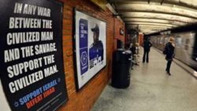 Barbar afişleri New Yorkta metro istasyonlarına asıldı