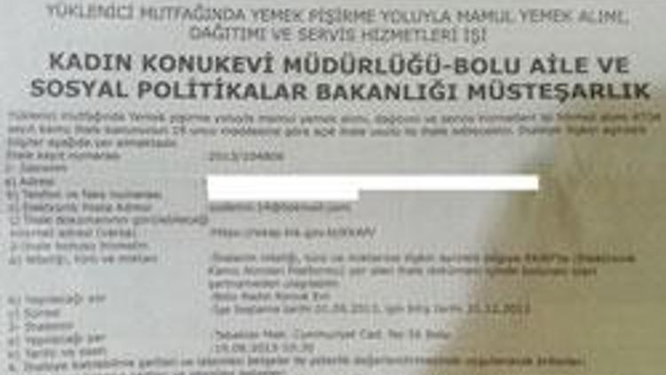 İhale ilanında kadın konukevinin adresini ifşa ettiler