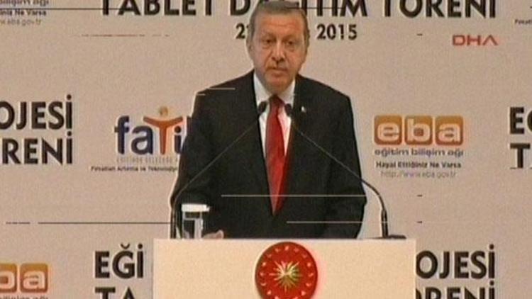 Erdoğan tablet dağıtım töreninde konuştu