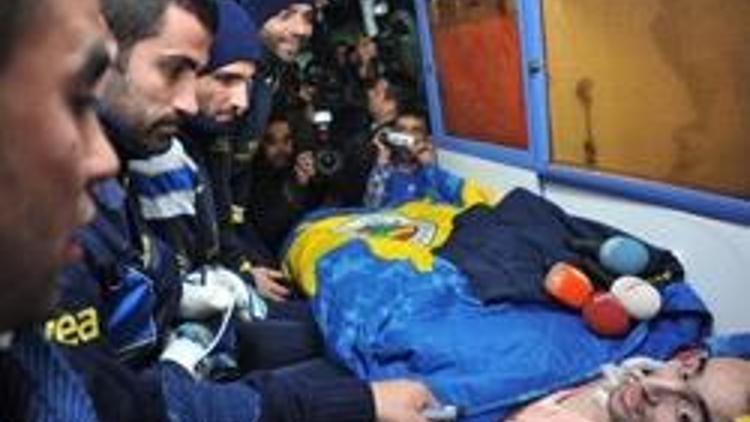 Ambulansla Fenerbahçe antrenmanına geldi