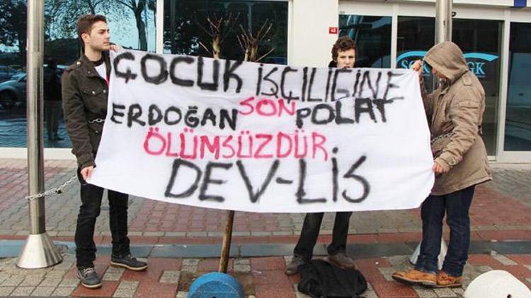 Çocuk işçiler için SGK’da zincirli eylem