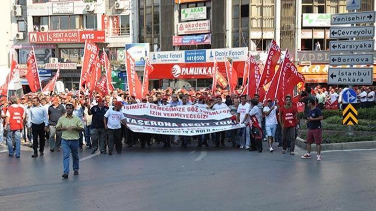 AK Parti önünde taşeron eylemi