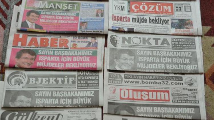 Davutoğlu için 14 gazete aynı manşetle çıktı
