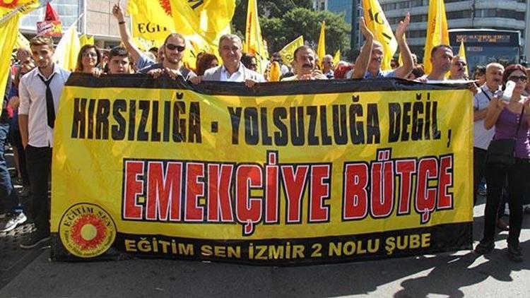 İzmirde eğitim politikaları protestosu