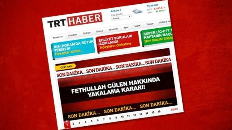 TRT Haber, Gülen haberini kaldırdı