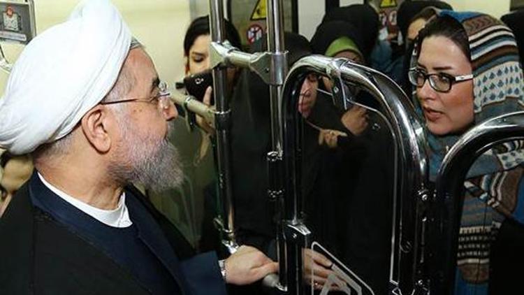 İran Cumhurbaşkanı Ruhani, çalışma ofisine metroyla gitti