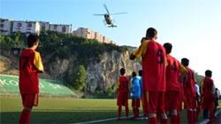 Futbol maçına helikopter molası