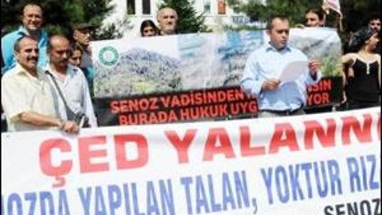 Rizede ÇED toplantısı protesto edildi