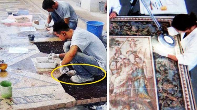 Hatay ve Louvre müzelerinde yapılan mozaik restorasyon farkları