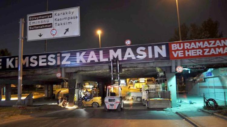 Unkapanı Altgeçit Köprüsünde güçlendirme çalışmasına başladı