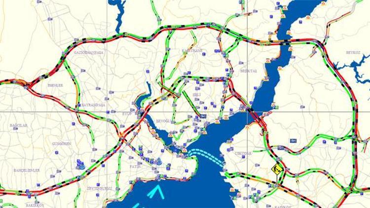 İstanbulda trafik kilit