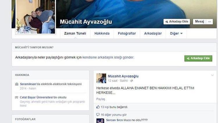 Facebooktan vedalaştı