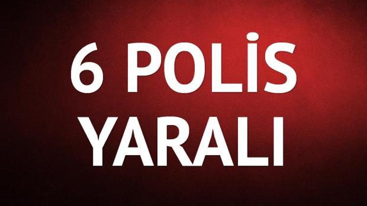 Yıldırım düştü: 6 polis yaralı