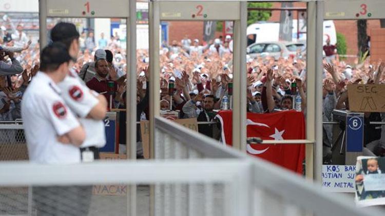 Eylem yapan işçilere boşaltın talimatı