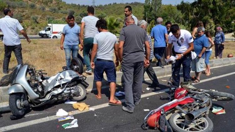 Fethiyede motosikletler çarpıştı: 2 ölü