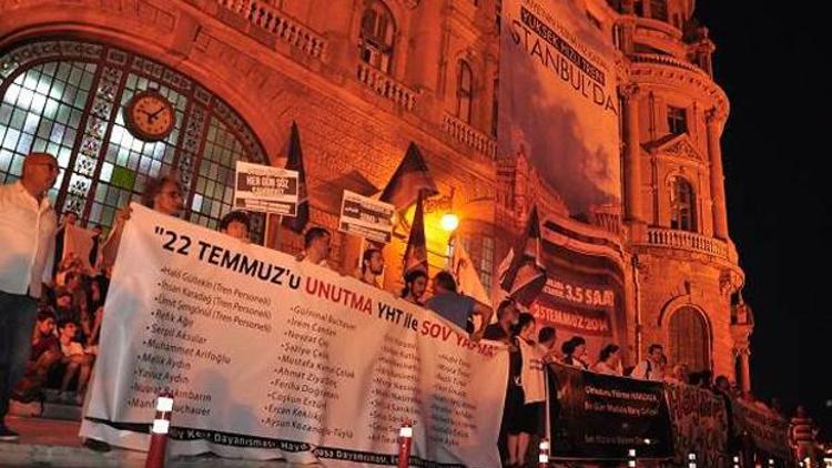 Kadıköyde YHT protestosu