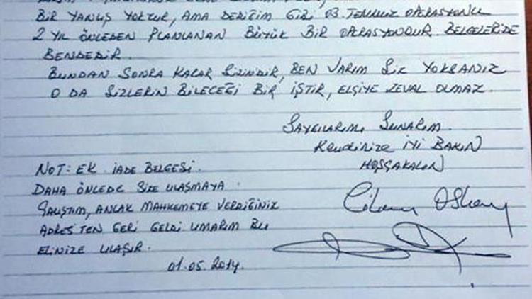 Cihan Oskaydan flaş mektup