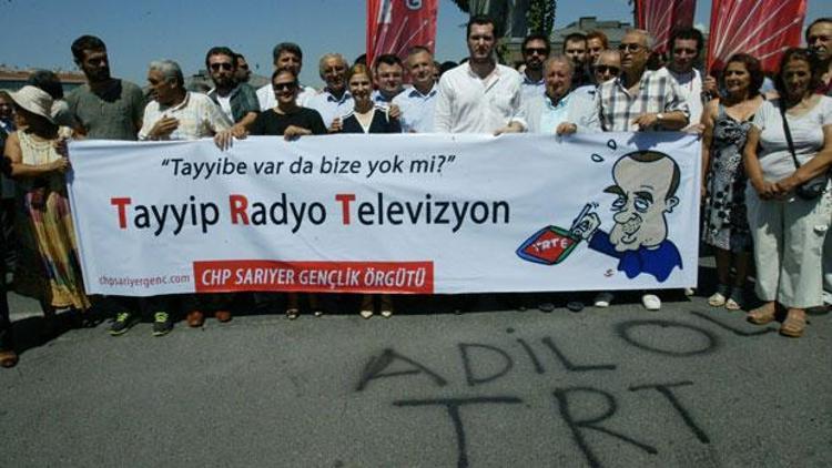 CHPlilerden TRT protestosu