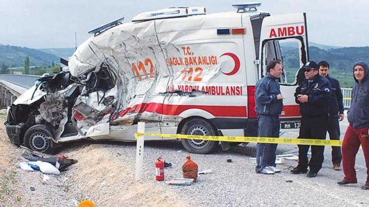 Ambulanslara kaza önlemi