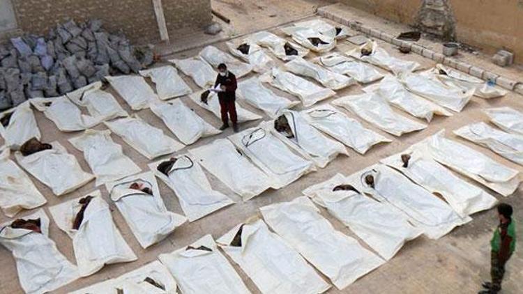 Halep’te muhalifler ölü askerlerle Esad’a gözdağı verdi