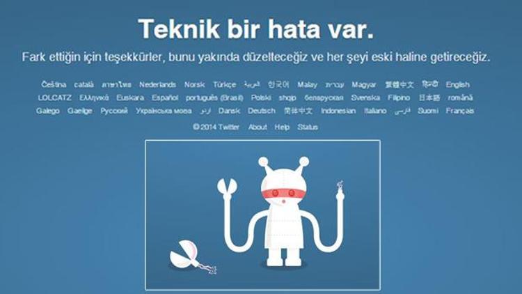 Twitter çöktü geri geldi