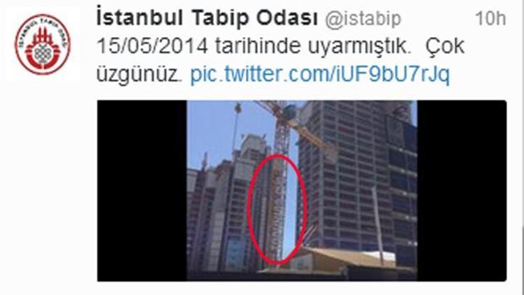 İstanbul Tabip Odası kazadan dört ay önce tweet atmıştı