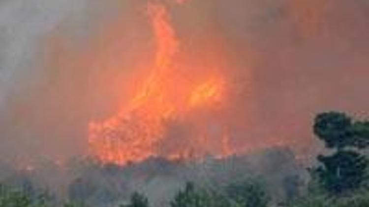 Çanakkaledeki orman yangını büyüyor