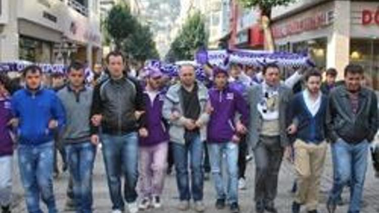 Orduspor taraftarından saldırı protestosu